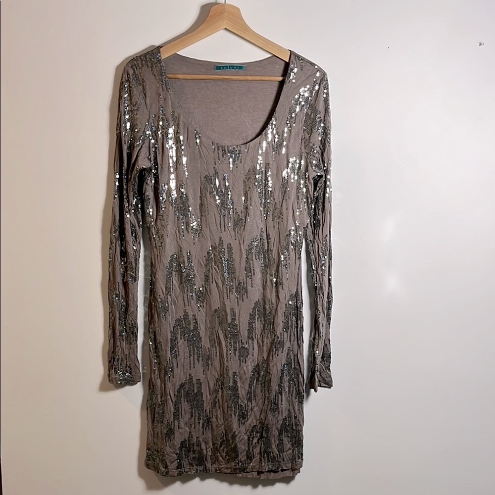 Velvet by Graham & Spencer Sequin Long Sleeve Dress